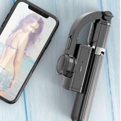 Gimbal Stabilizer for Smartphone with Extendable Bluetooth Selfie Stick/Tripod 1-Axis Multifunction Remote 360°Automatic Rotation iPhone/Android iadaptit.com